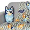 BBC Studios Bluey Fun Silk Touch Throw Blanket 50X60 inches and Hugger Set, 11 inches